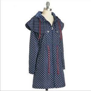 ModCloth Bea & Dot Navy Polka Dot Light Jacket